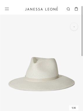 Janessa Leone Wide-Brim packable hat- several untreated spots. See pictures